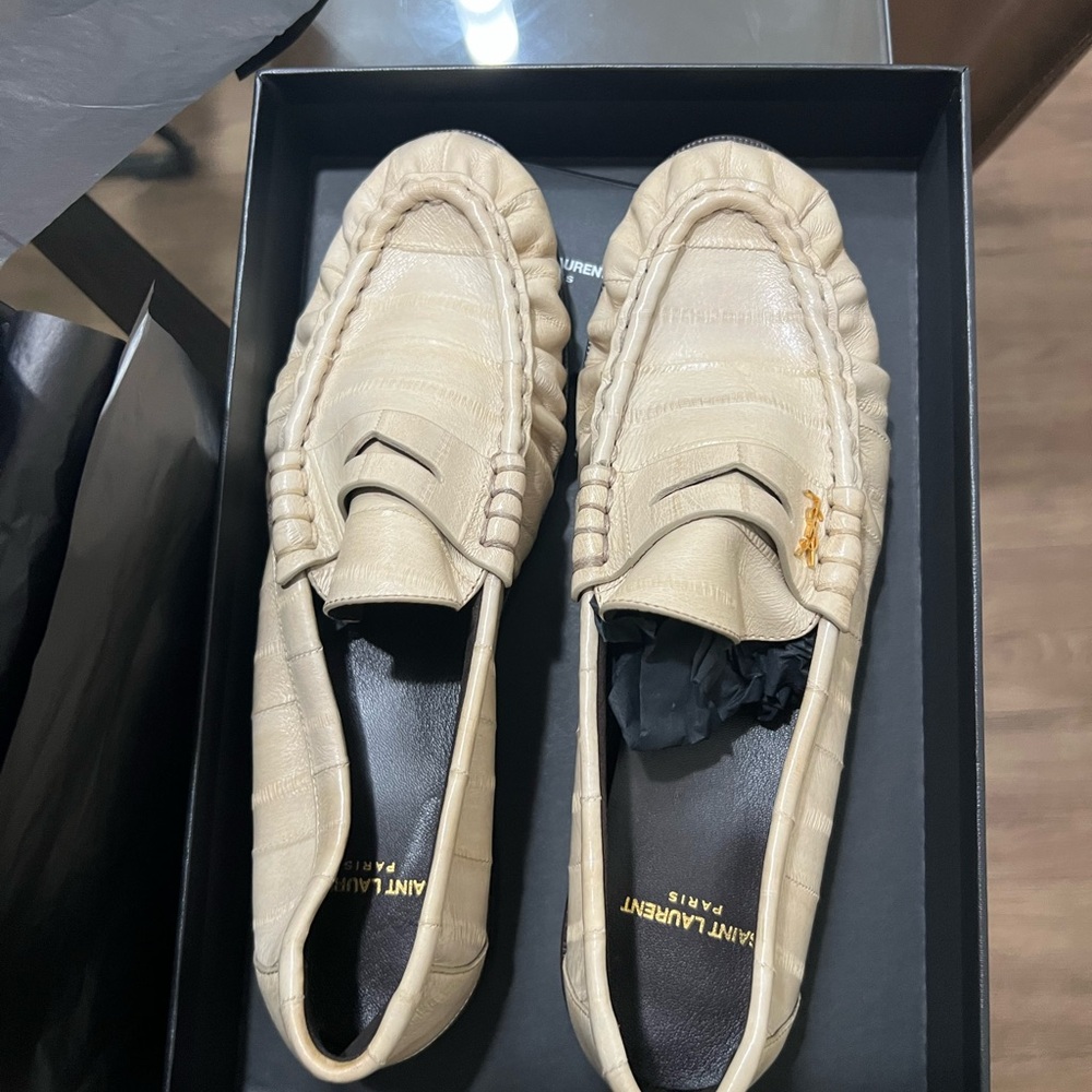 Saint Laurent Black Box with White Logo Emboss